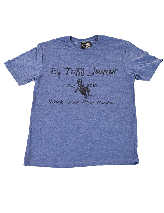 Men's Roper Print on Heather Blue T-Shirt