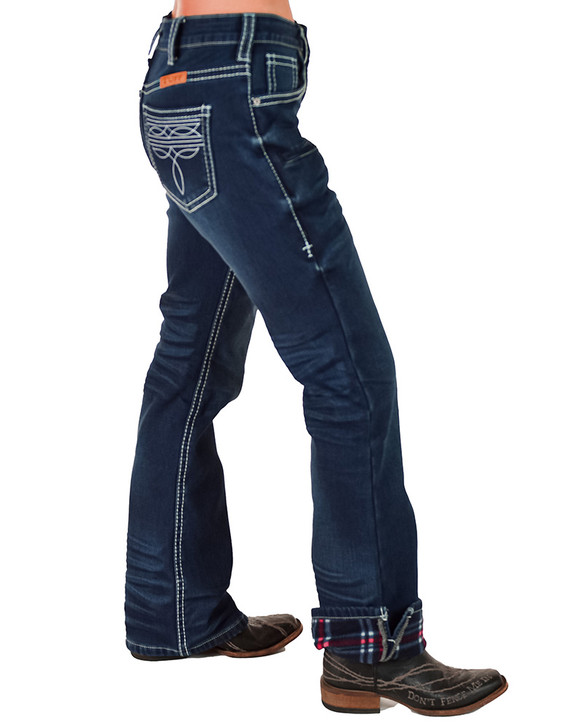 Boot Stitch White Flannel