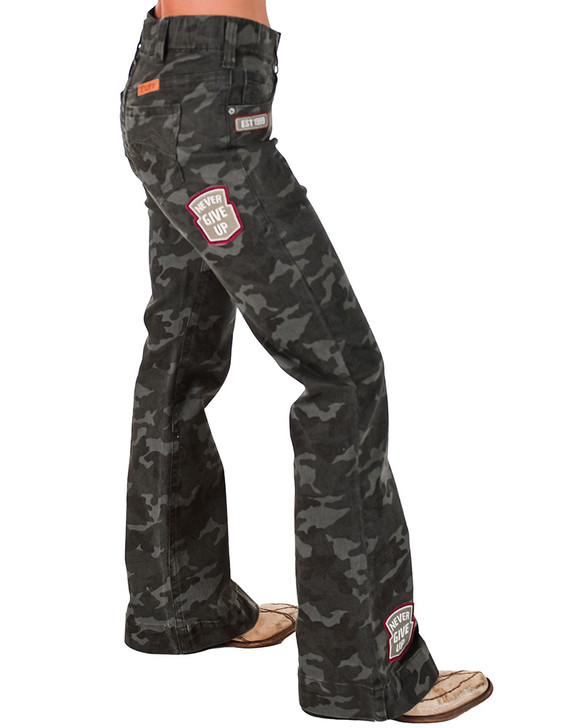 Patched Camo Pull-On Trouser