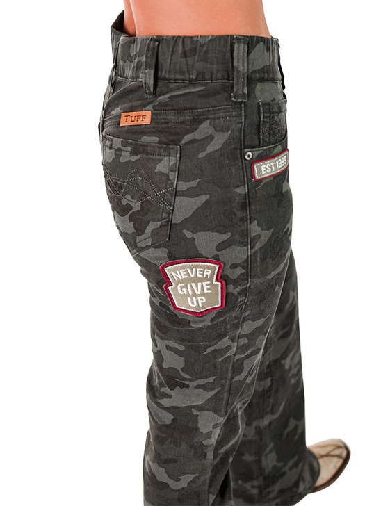 Patched Camo Pull-On Trouser