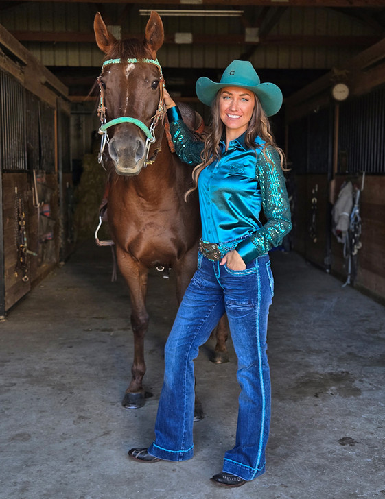 Pull-On Turquoise Hurricane Trouser