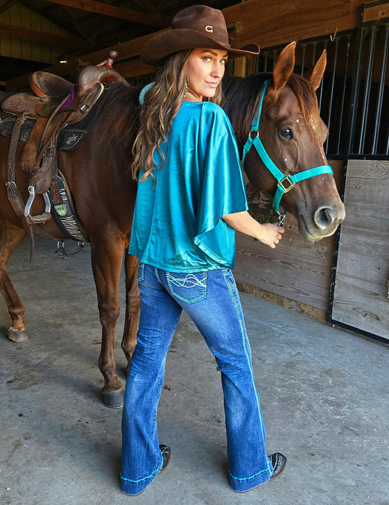 Pull-On Turquoise Hurricane Trouser
