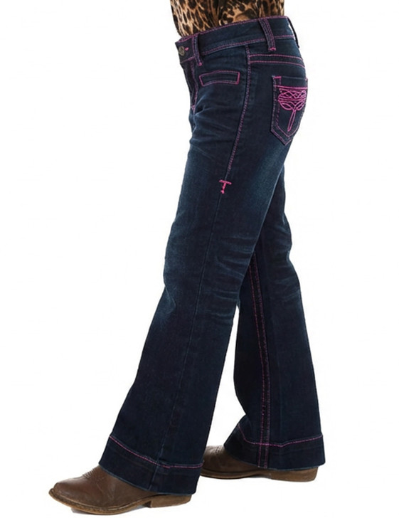 Girls Pink BootStitch Trousers