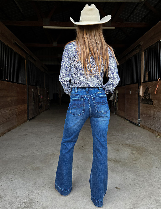 Button Up Dark Trouser