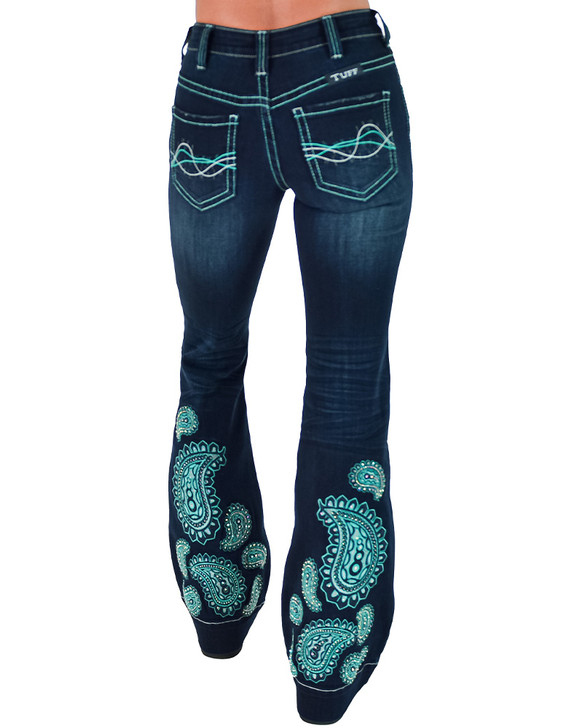 Turquoise Paisley Bling Trouser