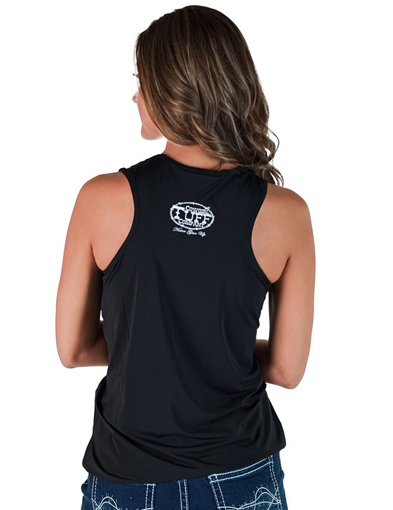 Black Cooling Breathe Racerback Tank Top Lightweight High Stretch