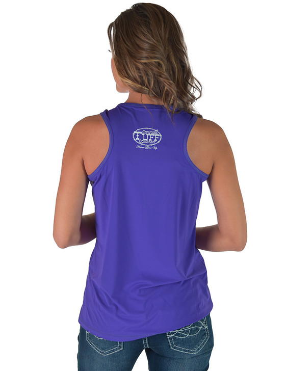 Purple Cooling Breathe Racerback Tank Top Lightweight High Stretch