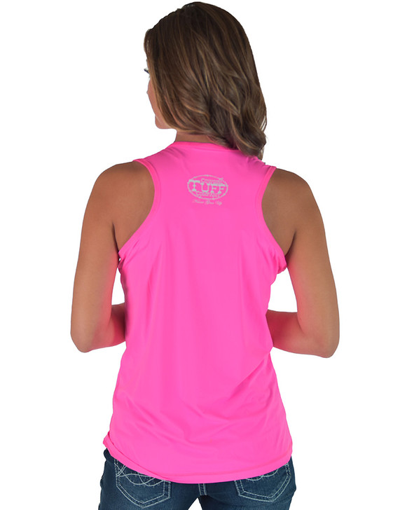 Hot pink Cooling Breathe Racerback Tank Top Lightweight High Stretch