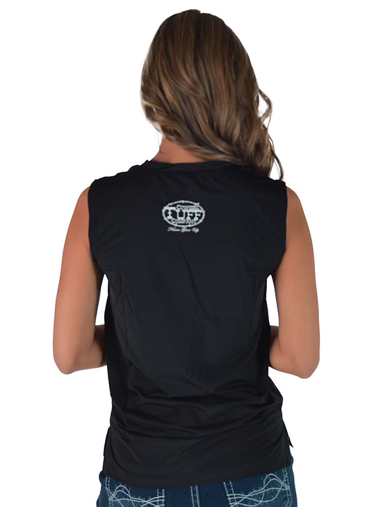 Black Cooling Breathe Sleeveless Tee Lightweight High Stretch