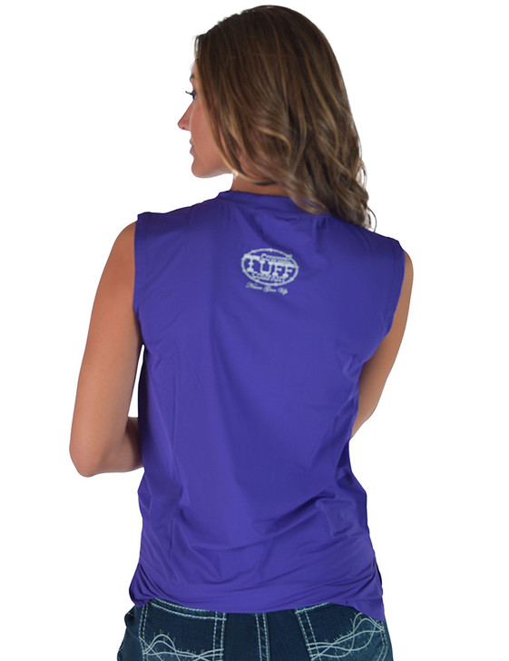Purple Cooling Breathe Sleeveless Tee Lightweight High Stretch