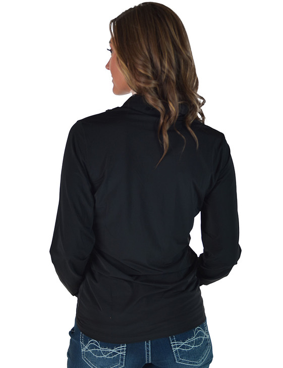 Black Breathe 1/4 Cadet Zip Cooling Breathe Lightweight High Stretch