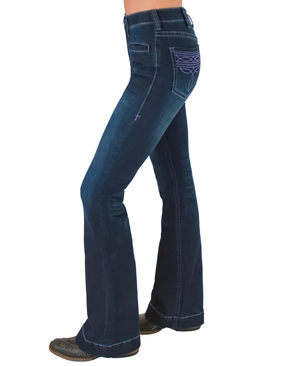 Purple Bootstitch Trousers