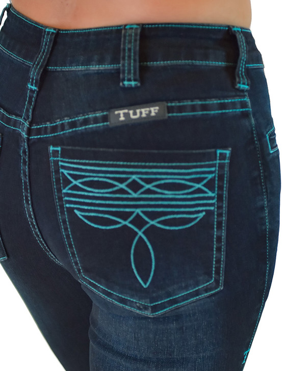 Turquoise Bootstitch Trouser