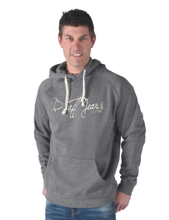 B. Tuff script print unisex hooded sweatshirt (charcoal)