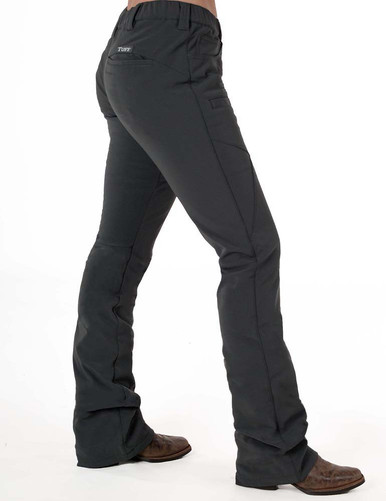 Stretch microfiber jacket with embroidered logo (charcoal) - Cowgirl Tuff  Co. & B. Tuff Jeans