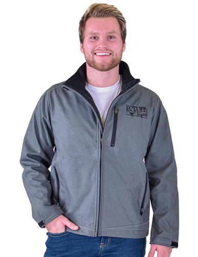 Men's Charcoal Microfiber Jacket - Cowgirl Tuff Co. & B. Tuff Jeans