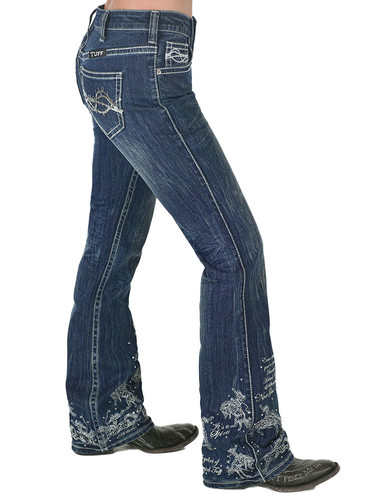 【threetimes】25ss Panel bootcut jeans Stellar Bootcut Jeans | Only $119.00 | Dark Wash | Miss Me