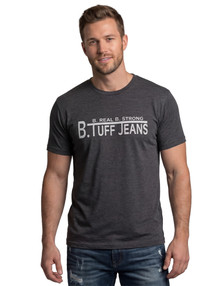 Men's BTuff Jean Print on Gray T-Shirt