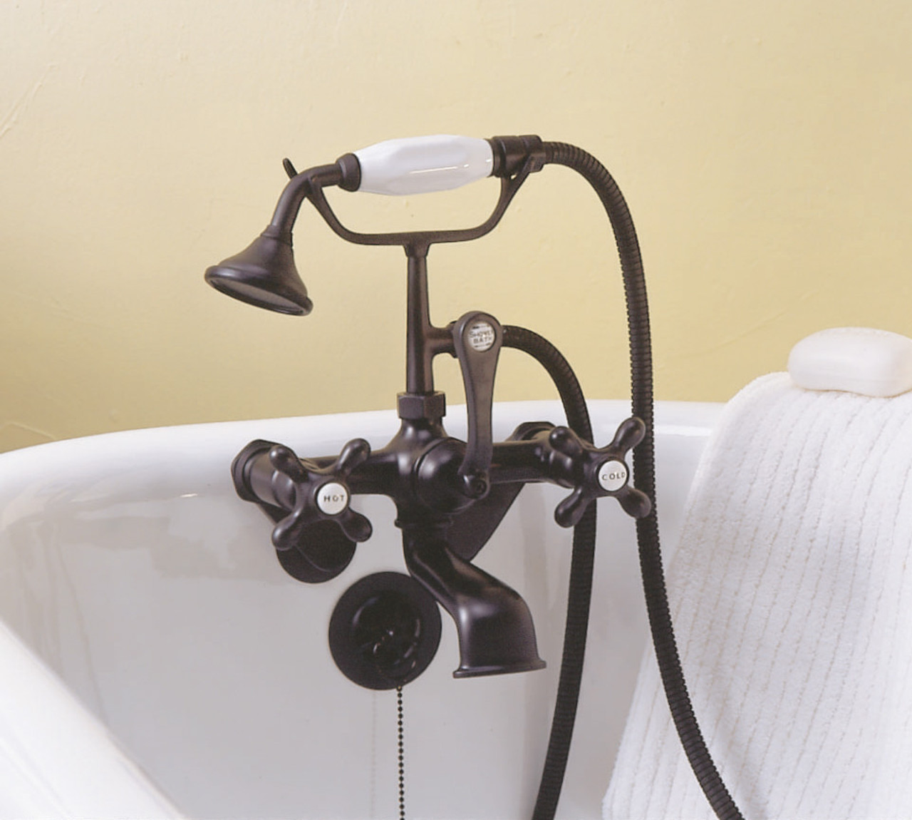 P0771 Exposed Shower Enclosure Set w/ British Telephone Faucet & Diverter  Handle - Strom Living