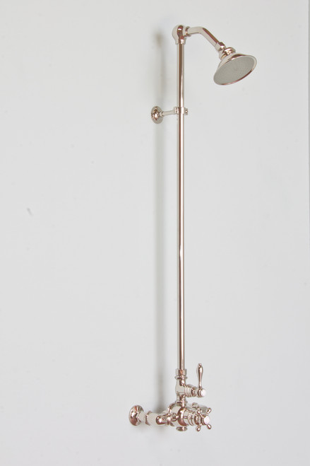 Thermostatic Exposed Shower Set in Polished Nickel