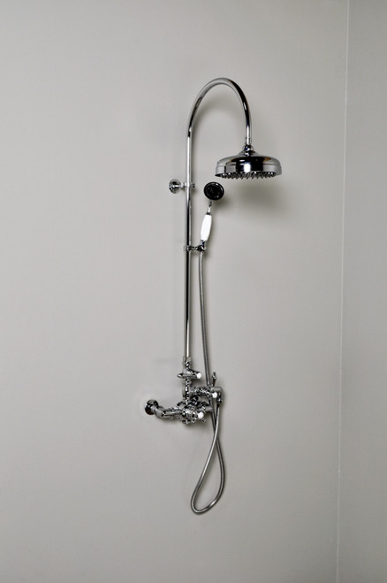 Gooseneck Bathroom Shower Set With Hand Held Shower