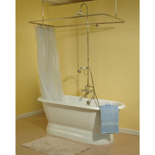 P0771 Exposed Shower Enclosure Set w/ British Telephone Faucet & Diverter  Handle - Strom Living