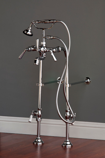 P0771 Exposed Shower Enclosure Set w/ British Telephone Faucet & Diverter  Handle - Strom Living