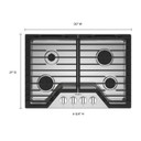 Whirlpool® 30-inch Gas Cooktop with EZ-2-Lift™ Hinged Cast-Iron Grates WCGK5030PS
