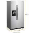 Whirlpool® 33-inch Wide Side-by-Side Refrigerator - 21 cu. ft. WRS331SDHM