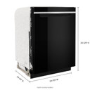 Whirlpool® 24” Stainless Steel Dishwasher with AI Intelligent Wash - 47 dBA WDTA50SAKB