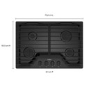 Whirlpool® 30-inch Gas Cooktop with EZ-2-Lift™ Hinged Cast-Iron Grates WCGK5030PB