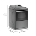 Maytag® Smart Top Load Electric Dryer with Extra Power Button - 7.4 cu. ft. YMED7230HC