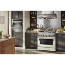 KitchenAid® 36'' Smart Commercial-Style Gas Range with 6 Burners KFGC506JMH