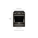 Kitchenaid® 30-Inch 5-Burner Gas Slide-In Convection Range KSGG700EBS