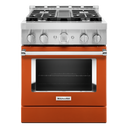 KitchenAid® 30'' Smart Commercial-Style Gas Range with 4 Burners KFGC500JSC