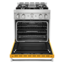 KitchenAid® 30'' Smart Commercial-Style Gas Range with 4 Burners KFGC500JYP