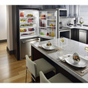 Kitchenaid® 22 cu.ft. 33-Inch Width Full Depth Non Dispense Bottom Mount Refrigerator KRBR102ESS