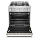 KitchenAid® 30'' Smart Commercial-Style Gas Range with 4 Burners KFGC500JMH