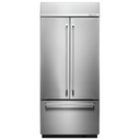 Kitchenaid® 20.8 Cu. Ft. 36 Width Built In Stainless Steel French Door Refrigerator with Platinum Interior Design KBFN506ESS