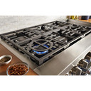 KitchenAid® 48'' Smart Commercial-Style Dual Fuel Range with Griddle KFDC558JIB