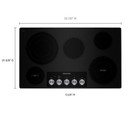 Kitchenaid® 36" Electric Cooktop with 5 Elements and Knob Controls KCES556HSS