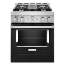 KitchenAid® 30'' Smart Commercial-Style Gas Range with 4 Burners KFGC500JBK