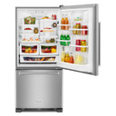 Kitchenaid® 19 cu.ft. 30-Inch Width Full Depth Non Dispense Bottom Mount Refrigerator KRBR109ESS