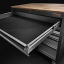 Gladiator® Premier 41 inch (104.1 cm) 9-drawer Mobile Tool Workbench with Solid Wood Top GAMT41HWJG