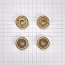 Set of 4 Range Brass Knob Bezels, Oven W11323068