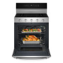 Whirlpool® 30-inch Smart Gas Range with Air Cooking Technology, Steam/Self Cleaning, Rapid Preheat 5.3 CuFt Capacity WFGS7530RZ