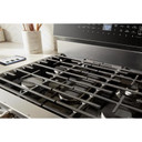 Whirlpool® 30-inch Smart Gas Range with Air Cooking Technology, Steam/Self Cleaning, Rapid Preheat 5.3 CuFt Capacity WFGS7530RV