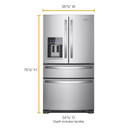 Whirlpool® 36-Inch Wide French Door Bottom Mount Refrigerator - 25 cu. ft. WRMF3636RZ