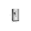 Kitchenaid® 20.8 Cu. Ft. Counter-Depth Side-by-Side Refrigerator with Exterior Ice and Water Dispenser in PrintShield™ Finish KRSC536RPS