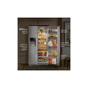 Kitchenaid® 20.8 Cu. Ft. Counter-Depth Side-by-Side Refrigerator with Exterior Ice and Water Dispenser in PrintShield™ Finish KRSC536RPS